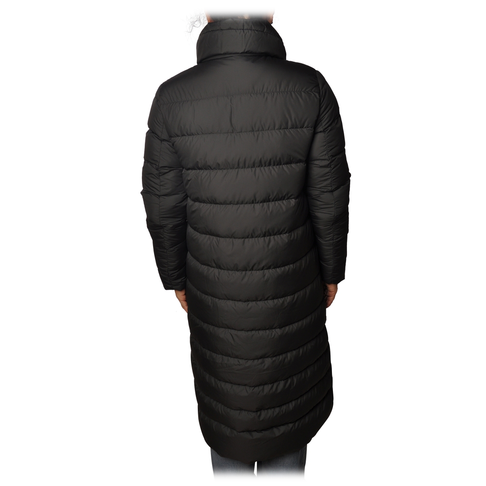 Woolrich - Long Quilted Down Jacket - Black - Jacket - Luxury Exclusive ...