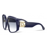 Dolce & Gabbana - DG Crossed Sunglasses - Blue - Dolce & Gabbana Eyewear