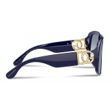 Dolce & Gabbana - DG Crossed Sunglasses - Blue - Dolce & Gabbana Eyewear