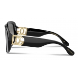 Dolce & Gabbana - DG Crossed Sunglasses - Black - Dolce & Gabbana Eyewear