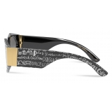 Dolce & Gabbana - Modern Print Graffiti Sunglasses - Black White - Dolce & Gabbana Eyewear