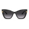 Dolce & Gabbana - Occhiale da Sole Half Print - Nero Effetto Coccodrillo - Dolce & Gabbana Eyewear