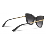 Dolce & Gabbana - Half Print Sunglasses - Black Crocodile Effect - Dolce & Gabbana Eyewear