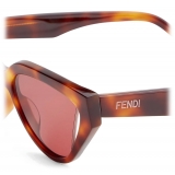 Fendi - Fendi Way - Cat-Eye Sunglasses - Havana Pink - Sunglasses - Fendi Eyewear