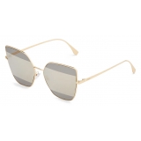 Fendi - Fendi Stripes - Cat-Eye Sunglasses - Gold Grey - Sunglasses - Fendi Eyewear