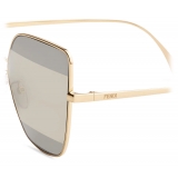 Fendi - Fendi Stripes - Cat-Eye Sunglasses - Gold Grey - Sunglasses - Fendi Eyewear