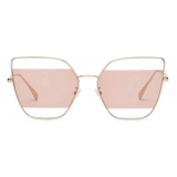 Fendi - Fendi Stripes - Cat-Eye Sunglasses - Gold Pink - Sunglasses - Fendi Eyewear