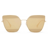 Fendi - Fendi Stripes - Cat-Eye Sunglasses - Gold Brown - Sunglasses - Fendi Eyewear