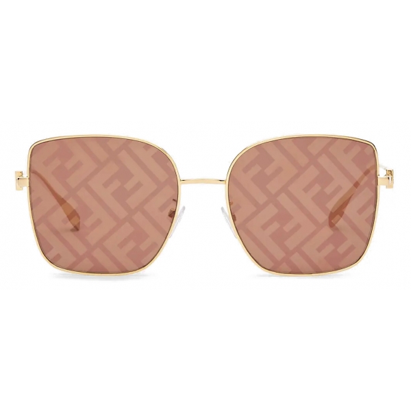 Fendi - Baguette - Square Sunglasses - Gold Brown - Sunglasses - Fendi Eyewear