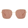 Fendi - Baguette - Square Sunglasses - Gold Brown - Sunglasses - Fendi Eyewear