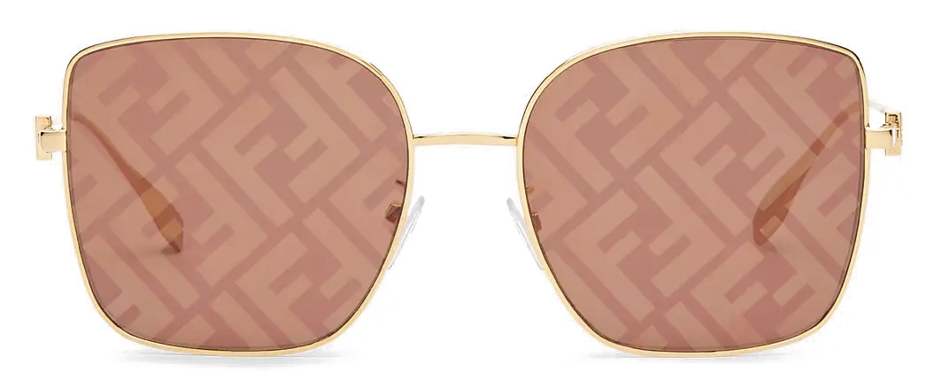 Baguette Square Sunglasses in Gold - Fendi