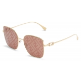 Fendi - Baguette - Square Sunglasses - Gold Brown - Sunglasses - Fendi Eyewear