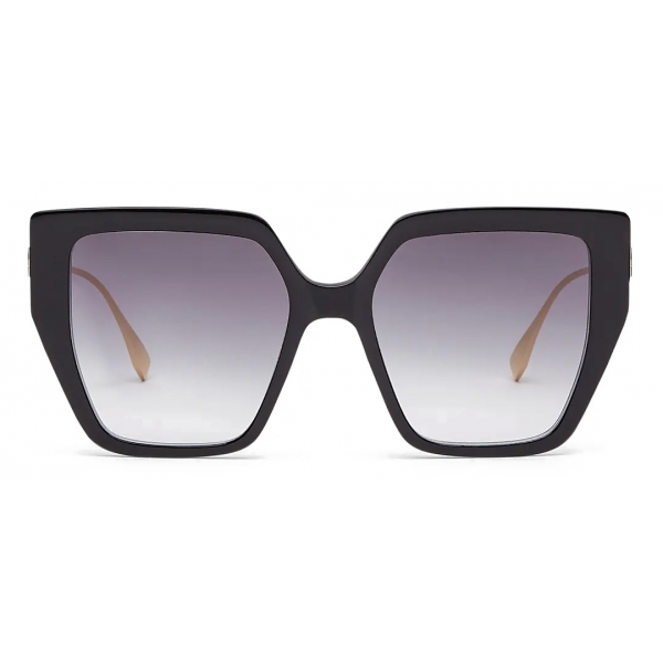 Fendi - Baguette - Occhiali da Sole Quadrati - Nero Grigio - Occhiali da Sole - Fendi Eyewear