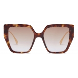 Fendi - Baguette - Square Sunglasses - Havana Brown - Sunglasses - Fendi Eyewear