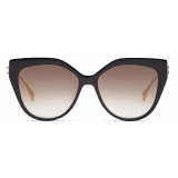 Fendi - Baguette - Cat-Eye Sunglasses - Black Beige - Sunglasses - Fendi Eyewear