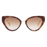 Fendi - Baguette - Cat-Eye Sunglasses - Havana Beige - Sunglasses - Fendi Eyewear