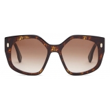 Fendi - Fendi Bold - Square Sunglasses - Black Havana Brown - Sunglasses - Fendi Eyewear
