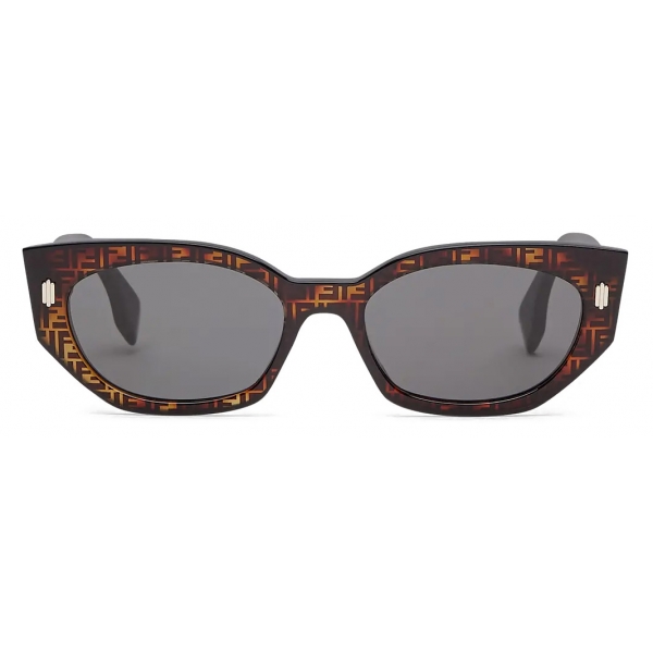 Fendi - Fendi Bold - Cat-Eye Sunglasses - Black Havana Gray - Sunglasses - Fendi Eyewear