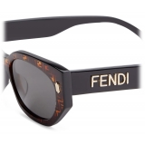 Fendi - Fendi Bold - Occhiali da Sole Cat-Eye - Nero Havana Grigio - Occhiali da Sole - Fendi Eyewear