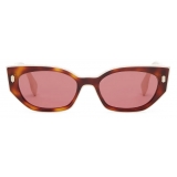 Fendi - Fendi Bold - Cat-Eye Sunglasses - White Havana Pink - Sunglasses - Fendi Eyewear