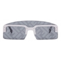 Fendi - FS Fendi Technicolor - Occhiali da Sole Mascherina - Argento Grigio - Occhiali da Sole - Fendi Eyewear