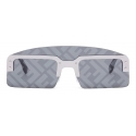 Fendi - FS Fendi Technicolor - Shield Sunglasses - Silver Gray - Sunglasses - Fendi Eyewear