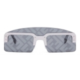 Fendi - FS Fendi Technicolor - Occhiali da Sole Mascherina - Argento Grigio - Occhiali da Sole - Fendi Eyewear