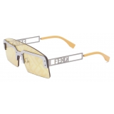 Fendi - FS Fendi Technicolor - Shield Sunglasses - Silver Yellow - Sunglasses - Fendi Eyewear