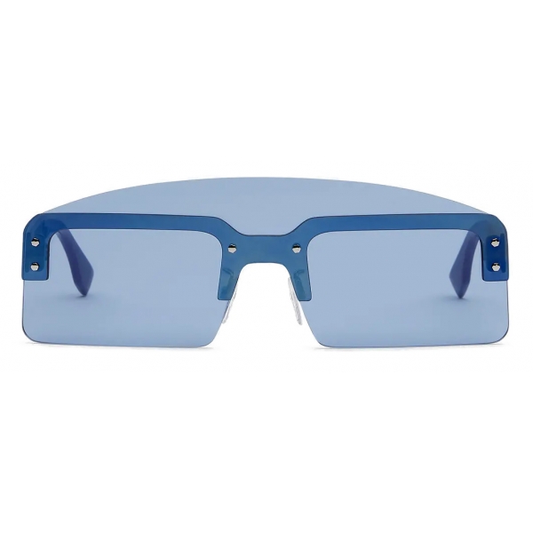 Fendi - FS Fendi Technicolor - Shield Sunglasses - Blue Ruthenium - Sunglasses - Fendi Eyewear