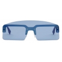 Fendi - FS Fendi Technicolor - Occhiali da Sole Mascherina - Blu Rutenio - Occhiali da Sole - Fendi Eyewear