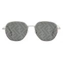 Fendi - Fendi Travel - Occhiali da Sole Rotondi - Palladio Grigio - Occhiali da Sole - Fendi Eyewear