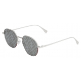 Fendi - Fendi Travel - Occhiali da Sole Rotondi - Palladio Grigio - Occhiali da Sole - Fendi Eyewear