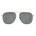 Fendi - Fendi Travel - Occhiali da Sole Pilot - Oro Grigio - Occhiali da Sole - Fendi Eyewear