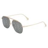 Fendi - Fendi Travel - Pilot Sunglasses - Gold Gray - Sunglasses - Fendi Eyewear