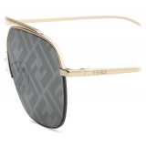 Fendi - Fendi Travel - Occhiali da Sole Pilot - Oro Grigio - Occhiali da Sole - Fendi Eyewear