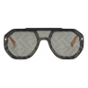 Fendi - FF Evolution - Square Shield Sunglasses - Silver Black Gray - Sunglasses - Fendi Eyewear