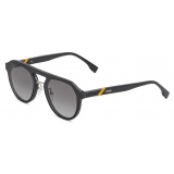 Fendi - Fendi Diagonal - Occhiali da Sole Pilot - Nero Grigio - Occhiali da Sole - Fendi Eyewear