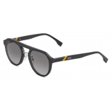 Fendi - Fendi Diagonal - Pilot Sunglasses - Black Gray - Sunglasses - Fendi Eyewear