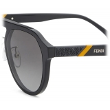 Fendi - Fendi Diagonal - Occhiali da Sole Pilot - Nero Grigio - Occhiali da Sole - Fendi Eyewear