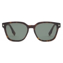 Fendi - Playful Fendi - Occhiali da Sole Quadrati - Havana Verde Scuro - Occhiali da Sole - Fendi Eyewear