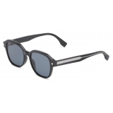 Fendi - Playful Fendi - Occhiali da Sole Rotondi - Nero Blu Scuro - Occhiali da Sole - Fendi Eyewear