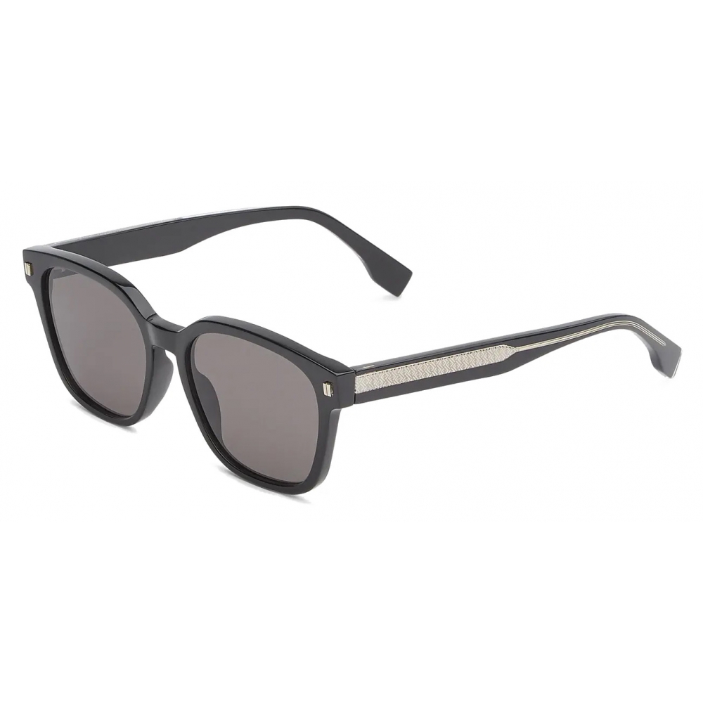 Fendi - Playful Fendi - Square Sunglasses - Black Dark Gray ...