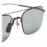 Thom Browne - Black Iron and White Gold Aviator Sunglasses - Thom Browne Eyewear