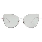 Thom Browne - Silver Cat Eye Sunglasses - Thom Browne Eyewear