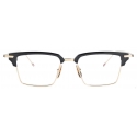 Thom Browne - Occhiali da Vista Wayfarer in Oro Bianco e Nero - Thom Browne Eyewear