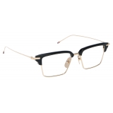 Thom Browne - Occhiali da Vista Wayfarer in Oro Bianco e Nero - Thom Browne Eyewear