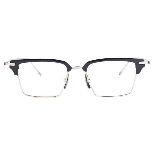 Thom Browne - Navy and Silver Wayfarer Eyeglasses - Thom Browne Eyewear