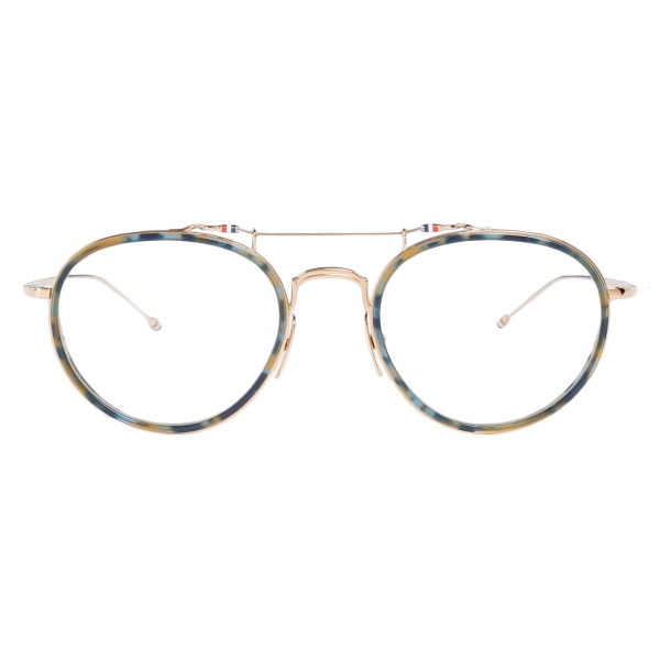 Thom Browne - Navy Tortoise Pantos Glasses - Thom Browne Eyewear
