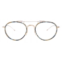 Thom Browne - Navy Tortoise Pantos Glasses - Thom Browne Eyewear