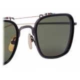 Thom Browne - Black Rectangular Aviator Sunglasses - Thom Browne Eyewear